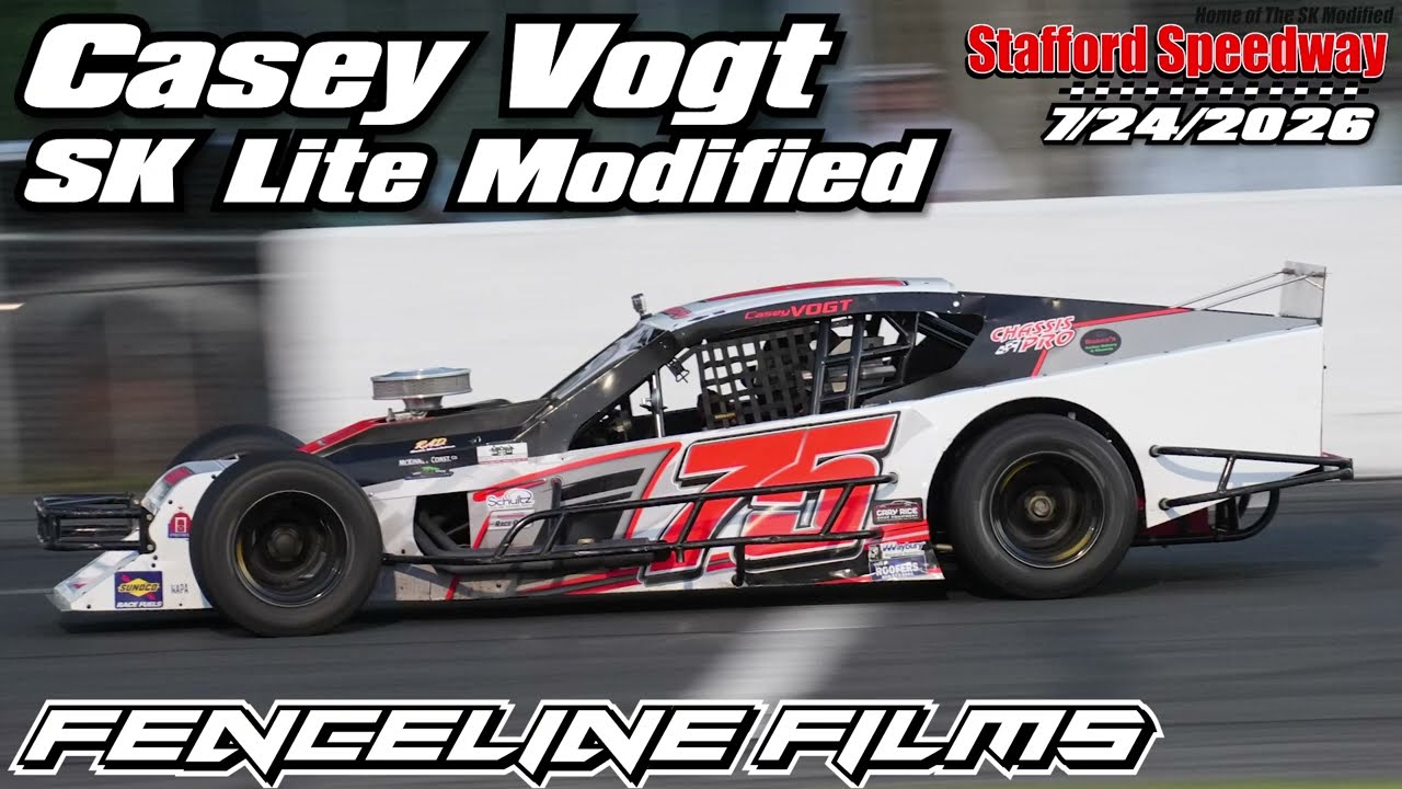 Casey Vogt at SK Lite Modified at Stafford Speedway