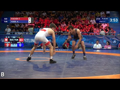 BRONZE FS - 45 kg: T. FISCHER (SUI) v. A. YUCEL (TUR)