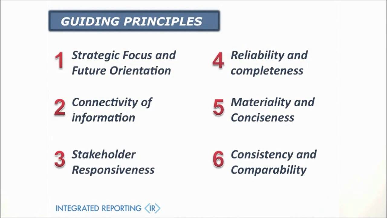 Integrated Reporting: The Guiding Principles