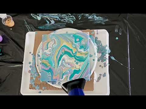 Whirl Of Cells Acrylic Mixed Media Pour Art