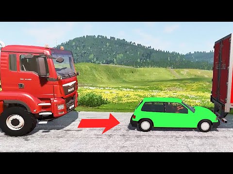 Cars vs Trucks without brakes 😱 Traffic jam | BeamNG Drive