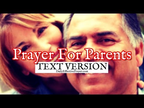 Prayer For Parents (Text Version - No Sound) Video