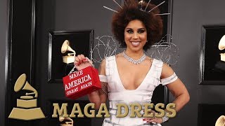 Grammys 2019: Joy Villa&#39;s pro-Trump wall outfit