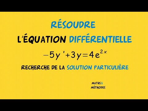 Solve the differential equation -5y'+3y=4exp(2x) (find a particular solution)