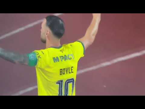 PARTIZAN PAY PENALTY. Martin Boyle slams home spot-kick to put Hibernian 2-0 ahead in Belgrade!