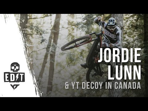 Jordie Lunn shredding the YT DECOY in the woods of Vancouver Island