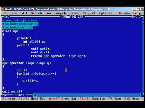 Merge Two Array Using Operator Overloading In C Tamil