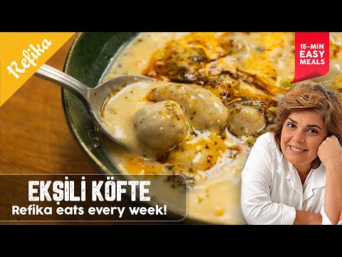 Easy Turkish Meatball Soup | Refika's FAVORITE Comfort Food: EKŞİLİ KÖFTE Recipe 🤤