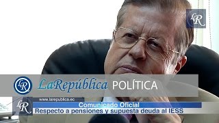 preview picture of video 'SECOM: pensiones y supuesta deuda al IESS y un análisis | La República EC'