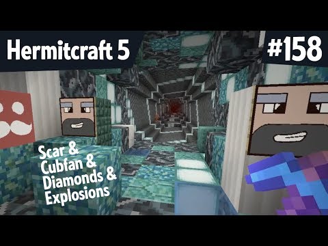Diamonds and Cubfan and Scar! Explosive! — Hermitcraft 5 ep 158