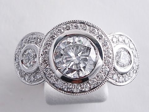 2.11 ctw Round Cut D SI2 Diamond Engagement Ring - BigDiamondsUSA
