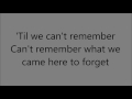 Blake Shelton - Came Here To Forget (Lyric Video)
