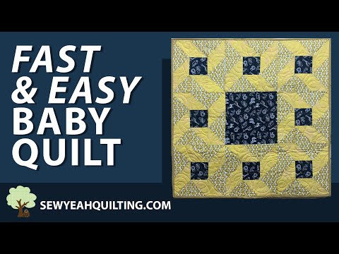 Fast & Easy BABY QUILT TUTORIAL | Free Pattern