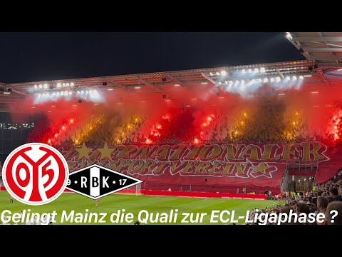 1.FSV Mainz 05 - Rosenborg Trondheim | Choreo & Pyroshow, FSV dreht Hinspiel und feiert ECL-Quali
