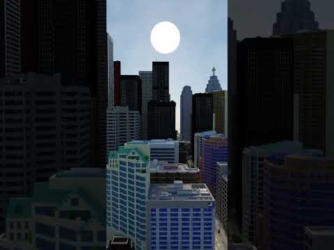 Rooftop Views in #minecraft Building Toronto | #shorts