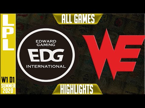 EDG vs WE Highlights ALL GAMES | LPL Summer 2020 W1D1 | Edward Gaming vs Team WE