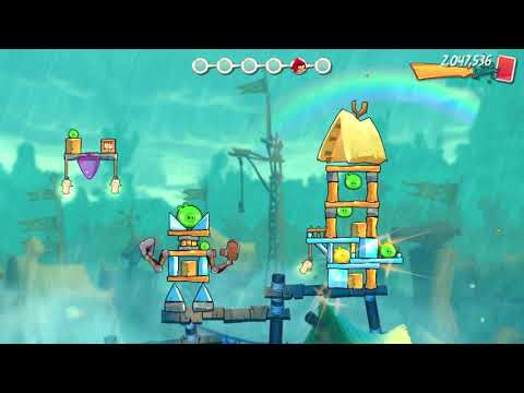 Angry Birds 2 -Gameplay level 107 Completed. Stella bird unlocked.