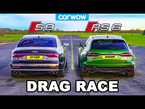 Audi S8 v Audi RS6 - DRAG RACE