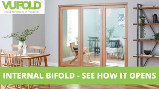 How a 3 door Internal Bifold Door Opens - Vufold
