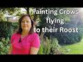 Painting Crows Flying to their Roost