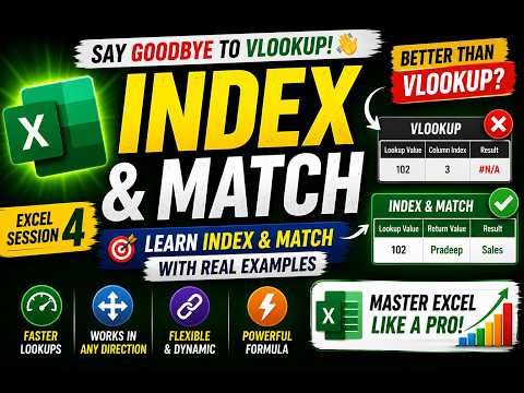 Say Goodbye to VLOOKUP! Learn INDEX & MATCH | Works in any  direction