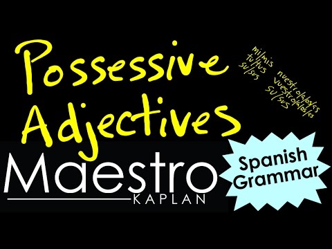 POSSESSIVE ADJECTIVES: How and When to use them in Spanish