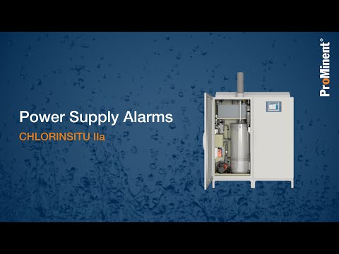 Power Supply Alarms | CHLORINSITU IIa