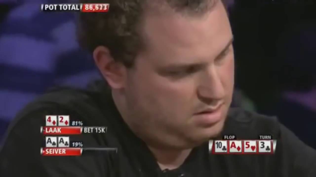 Scott Seiver's Aces get cracked by Phil Laak - SCOTT GETS TILTED!