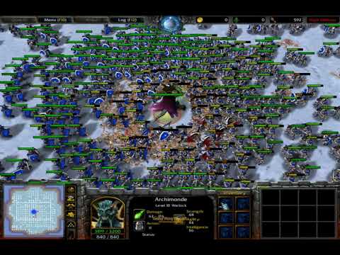 1000 Footman vs 1 Archimonde (Lv10 With Skills) Fully Upgrade 1080p