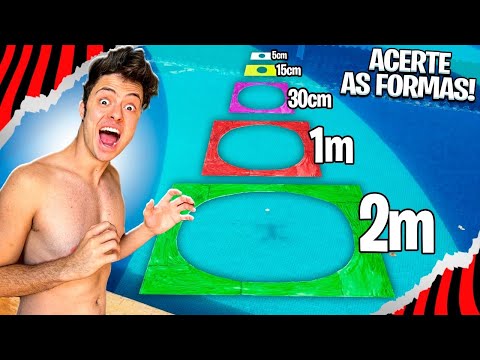 Jumping in shapes in the pool, the circle gets smaller with each round!