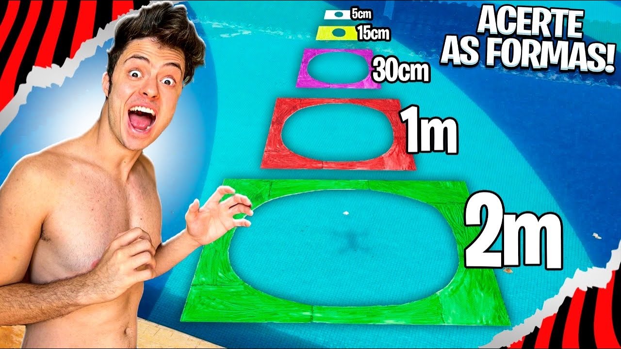PULANDO EM FORMAS NA PISCINA, A CADA RODADA O CÍRCULO DIMINUI!