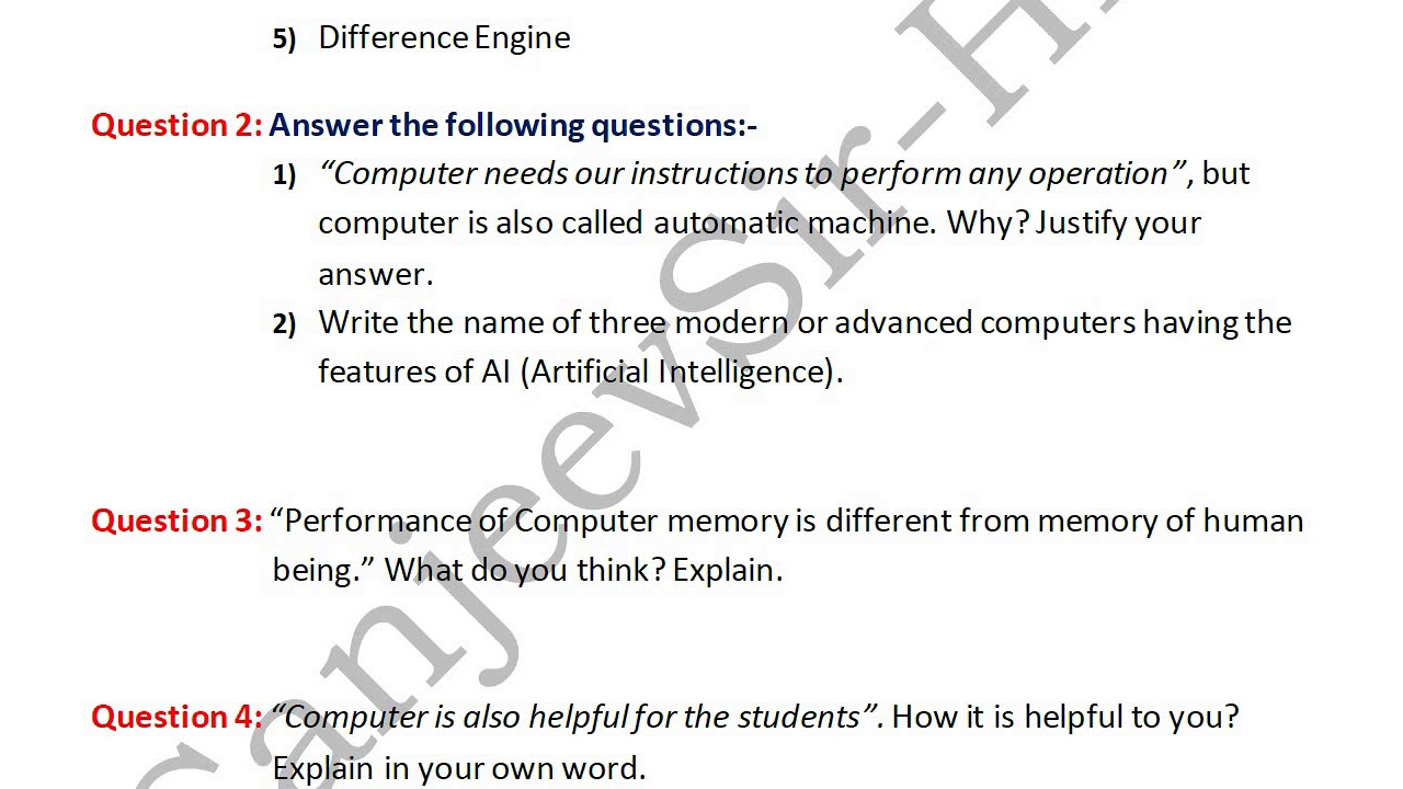 Class 5 Chapter-1 [Assignment 1]