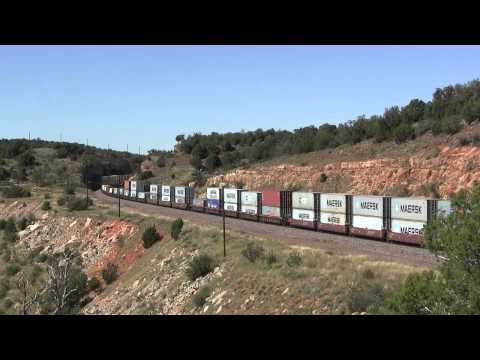 Heavy Stack Train struggles up the grade toward Williams