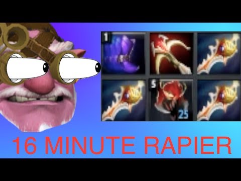 16 MINUTE RAPIER | Dota 2 | Sniper Mid 3 Rapiers