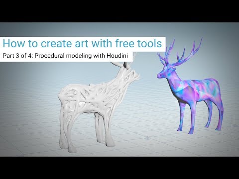 How to create art with free tools - Part 3: Procedural modeling with Houdini
