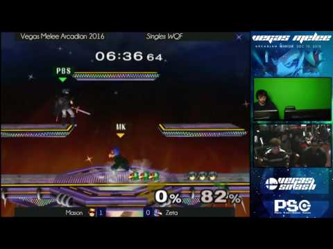 Arcadian Winter 2016 - Melee - Singles - WQF - Mason (Marth) vs Zeta (Peach)
