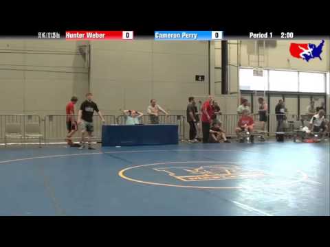 Hunter Weber vs. Cameron Perry at 2013 Junior Nationals - FILA - FS