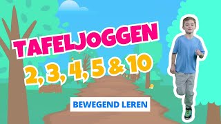 TAFELJOGGEN GAME | Tafels oefenen van 2, 3, 4, 5, & 10 | Bewegend Leren | Rekenen groep 4 | Hee Hoo