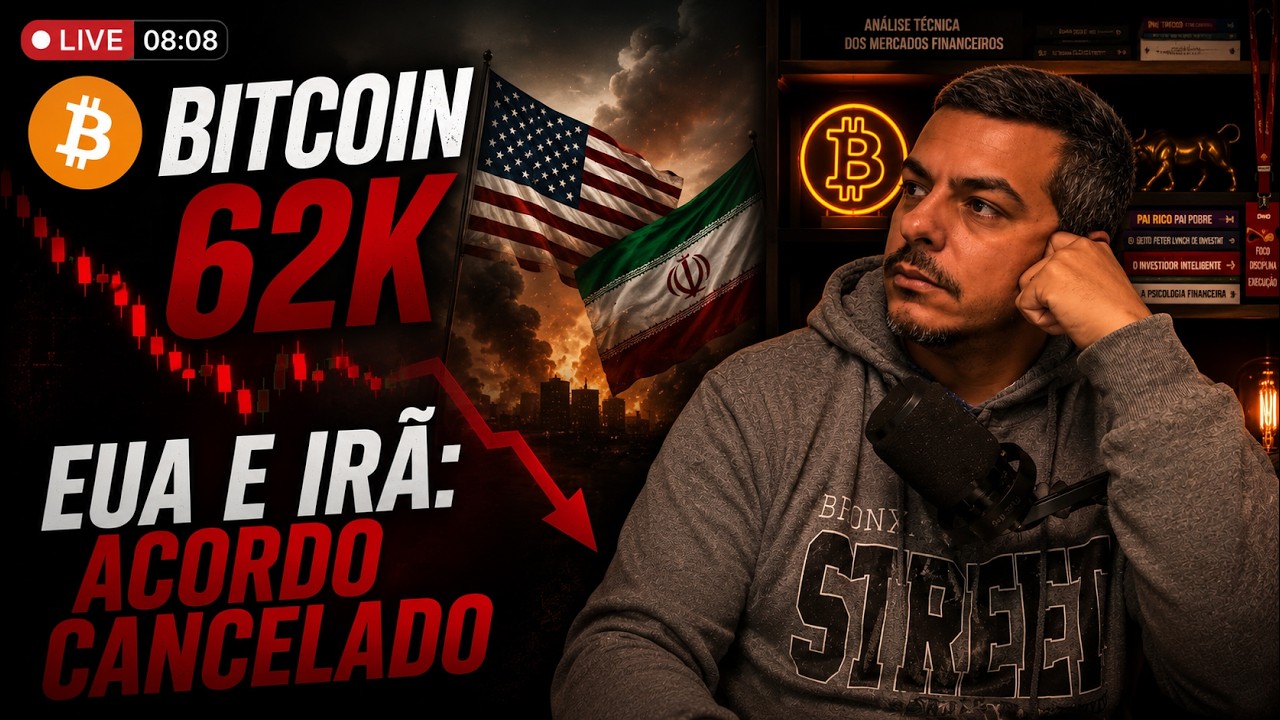 Bitcoin 62k - Acordo Entre EUA e IRÃ Cancelado - Analisando os Ações Mercados e ETFs