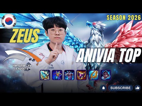 HLE Zeus ANIVIA vs KENNEN Top - Patch 26.1 KR Ranked | lolrec