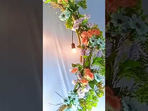 tutorial dekorasi tunangan nuansa ungu dan biru 2022