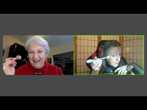 Sarah and I doing her first application of Seint. Fun.