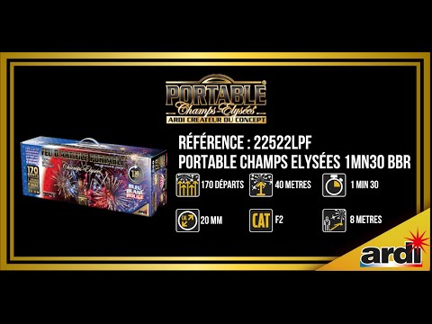 22522LPF - Portable® Champs-Elysées® 1min30 BLEU - BLANC - ROUGE