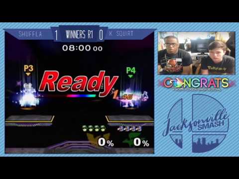 Jax Smash Weekly 3/16/17 - Shuffla(Cpt. Falcon) Vs K. Squirt(Falco) - Melee Winners R1