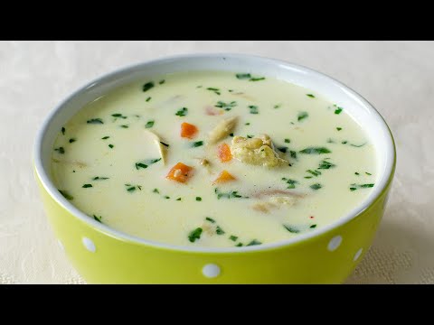 RADAUTEANA SOUP 🍲 Traditional recipe for chicken soup dressed with sour cream