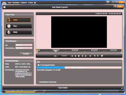 Film als Datei Exportieren in Avid studio und Pinnacle Studio