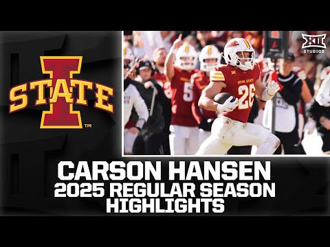 Carson Hansen Regular Season Highlights | 2025 Big 12 Football
