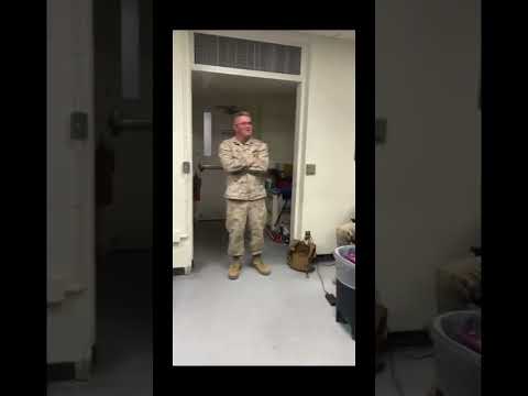 He didn’t see him in the background 🤣 #usmc #marines