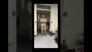 He didn’t see him in the background 🤣 #usmc #marines