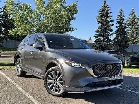 2024 Mazda CX-5 Signature AWD in Gray for sale at Park Mazda in Sherwood Park, AB